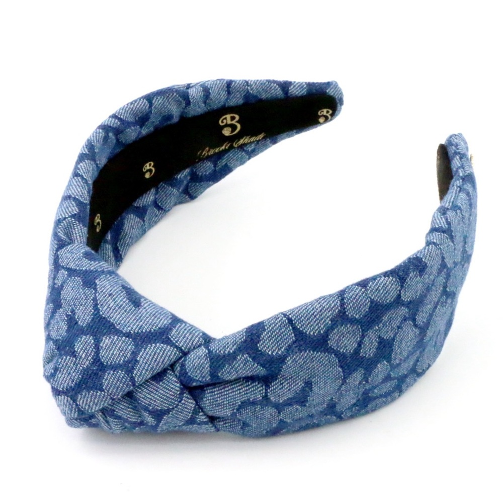517. The Brooke Shade Leopard Denim High Knot Topknot